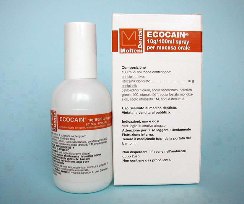 ECOCAIN 10% Molteni Dental ECOCAIN 10% Spray - N01BB02 A.I.C. 027388091